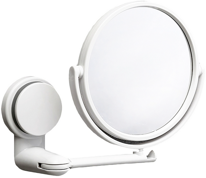 無痕360度摺疊雙面梳妝鏡, 白色