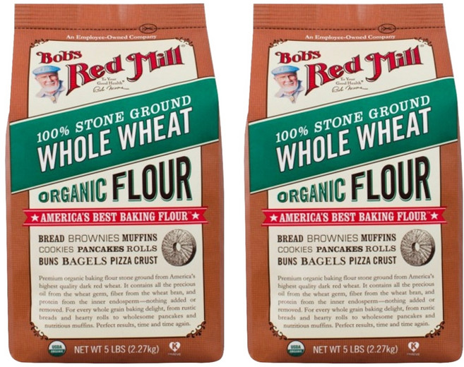 밥스레드밀 오가닉 통밀가루, 2.27kg, 2개