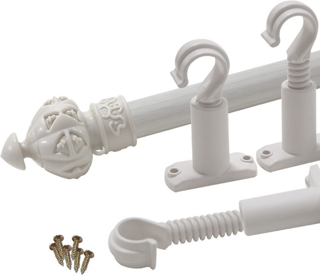 썬데코 25mm커튼봉 캐슬 + 조절브라켓, 연오크