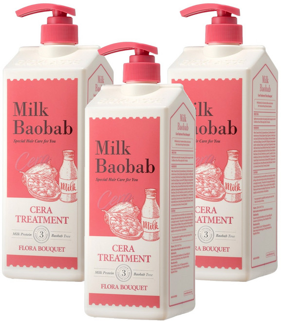 밀크바오밥 세라 트리트먼트 플로라부케, 1.2L, 3개