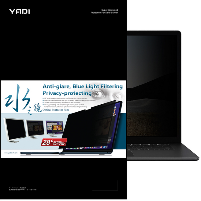 YADI 亞第 插卡隱貼 16 : 10 水之鏡防窺片 Acer Swift Lite SFL14 54M 760F專用 PF4PPB-W140, 1個