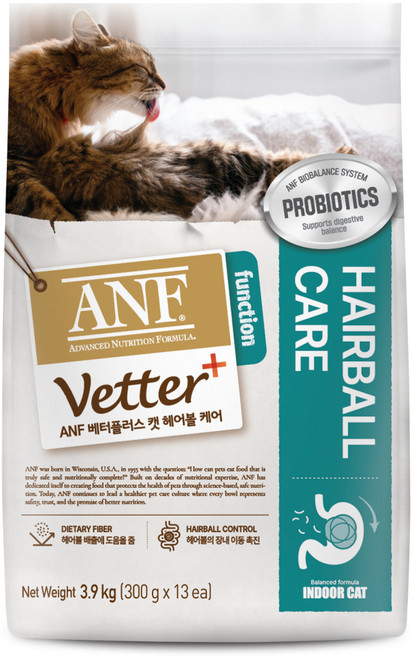 ANF 베터플러스 캣 기능성 사료, 헤어볼+장건강, 3.9kg, 1개
