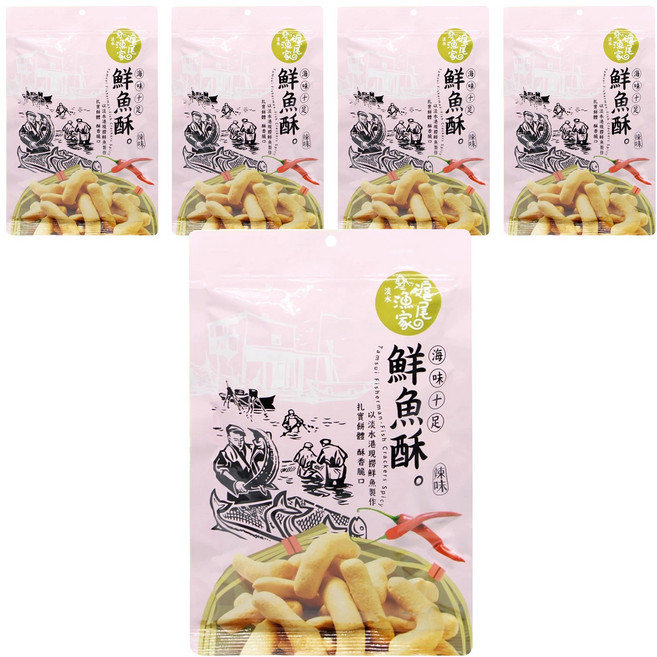 滬尾漁家 鮮魚酥 (辣味)150g, 5入