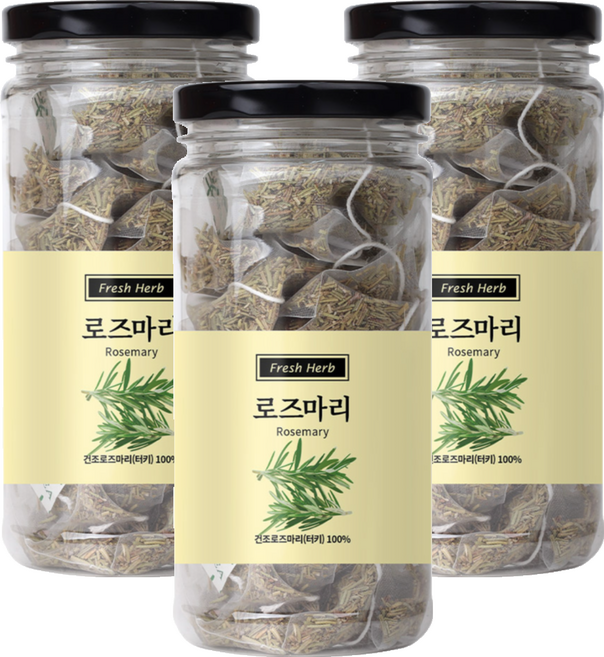 Sinsunherb 迷迭香茶三角茶包, 1g, 20包, 3罐