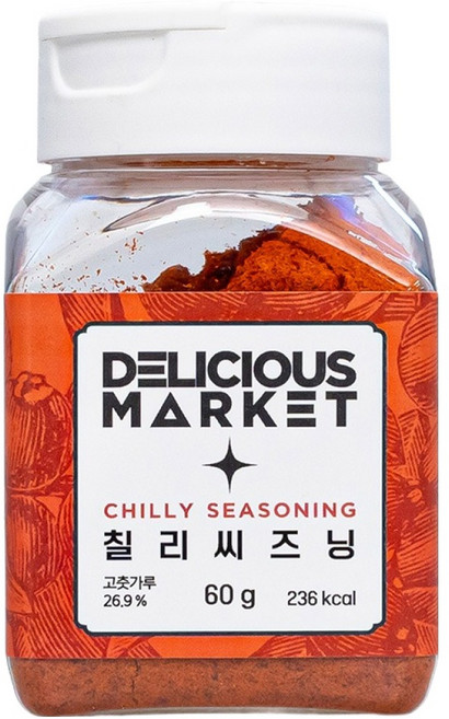 딜리셔스마켓 칠리시즈닝 소형, 60g, 1개