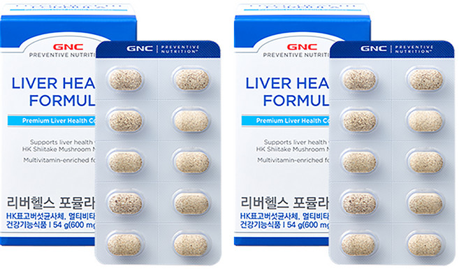 GNC 리버헬스 포뮬라 54g, 90정, 2개
