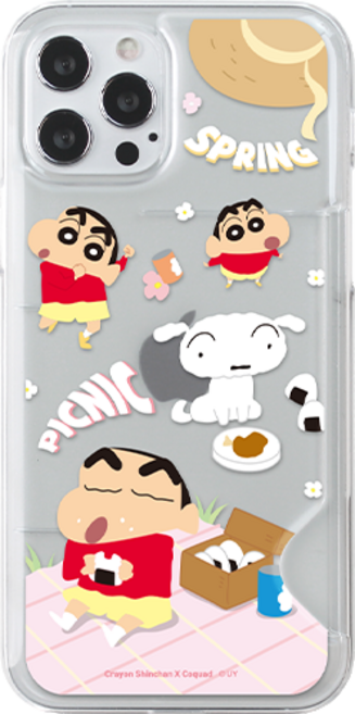 蠟筆小新淘氣鬼半透明卡片輕薄手機殼