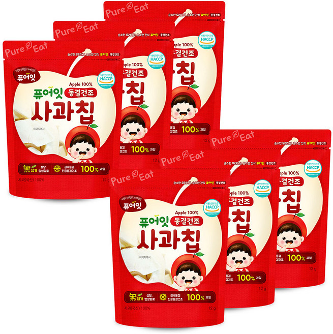 Pure Eat 冷凍乾燥水果片, 12g, 6包