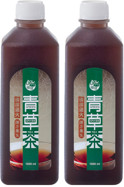 自然補給 養生青草茶, 1L, 2瓶