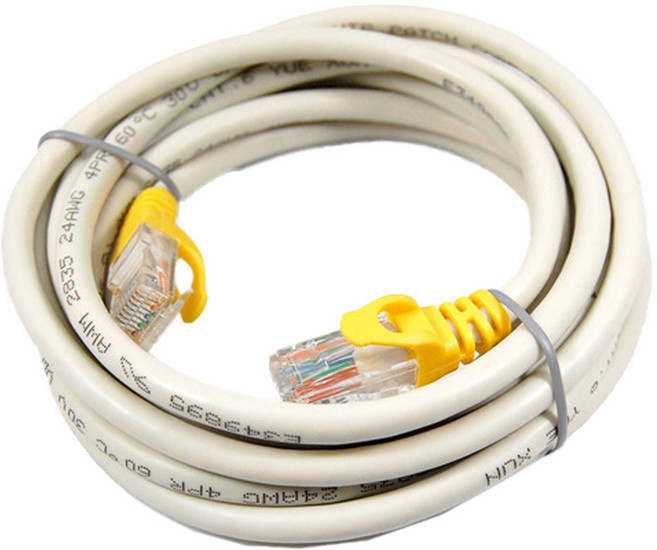 i-gota 愛購它 CAT 6A 超高速網路傳輸線 RJ-MW6A, 貝吉色線 + 黃色頭, 1條, 3m