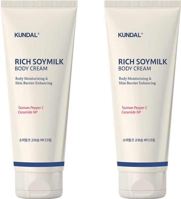 KUNDAL 昆黛爾 豆奶保濕身體乳 濃醇香草香, 200ml, 2條