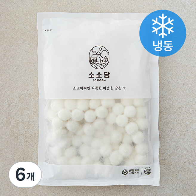 소소담 우리쌀 조랭이떡 (냉동), 500g, 6개, 1개입