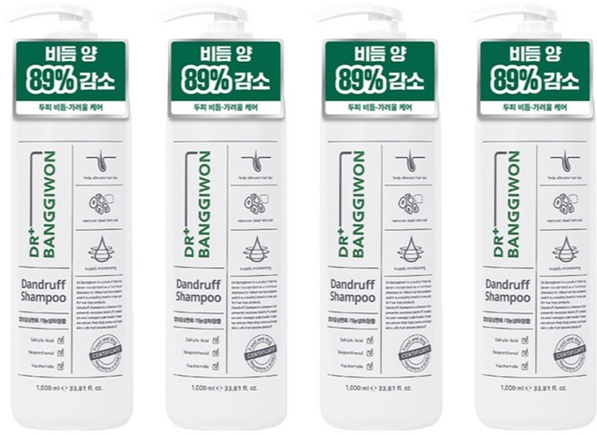 DR BANGGIWON 強健髮根洗髮精 草本香, 1000ml, 4罐