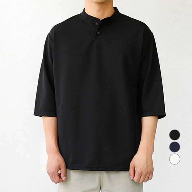 해리슨 남성용 헨리넥 7부 티셔츠 CS1298