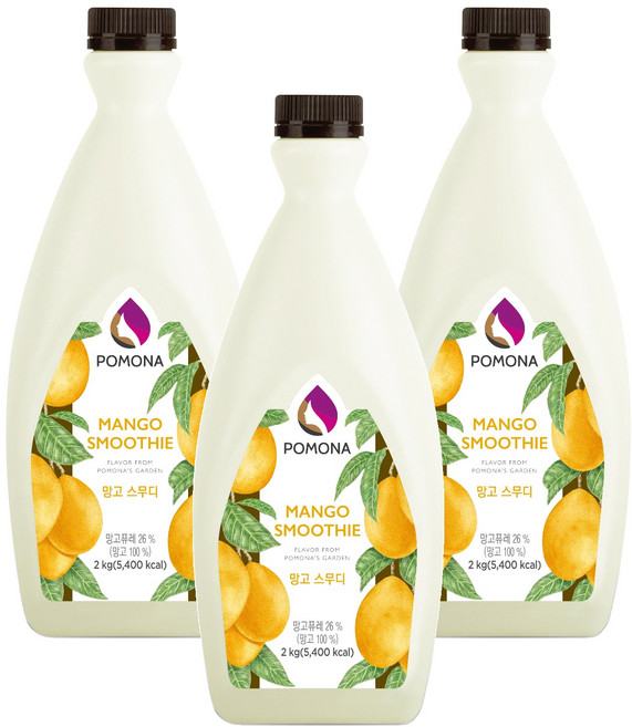 포모나 망고 스무디 시럽, 2kg, 3개