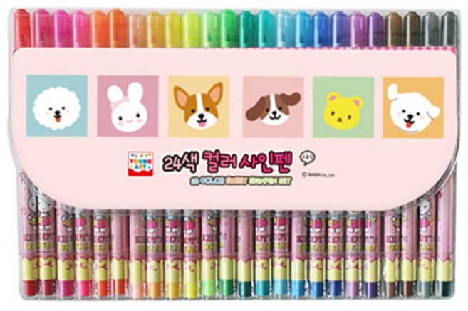 영아트 컬러 사인펜 24색, 24개