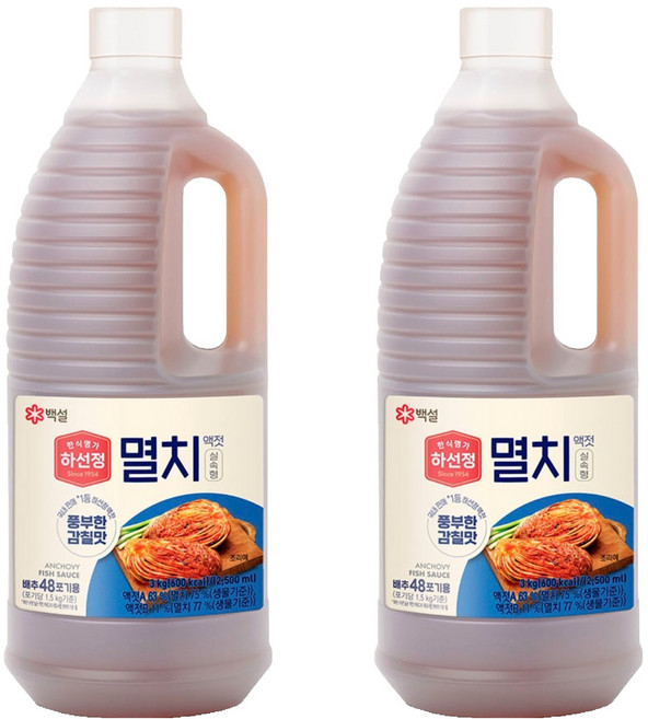 하선정 멸치 액젓, 3kg, 2개