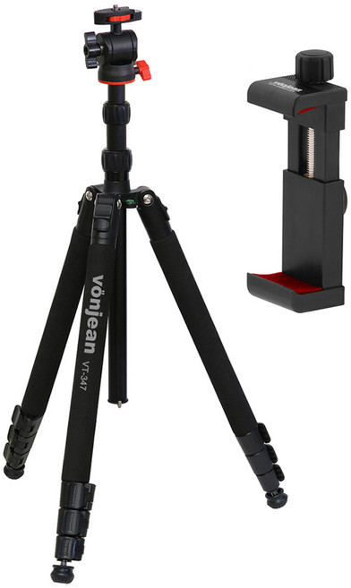 본젠 키큰 트래블러 스마트폰 삼각대 + 스마트폰 거치대, 삼각대(VT-347-TH), 스마트폰거치대(VCM-553S), 1개