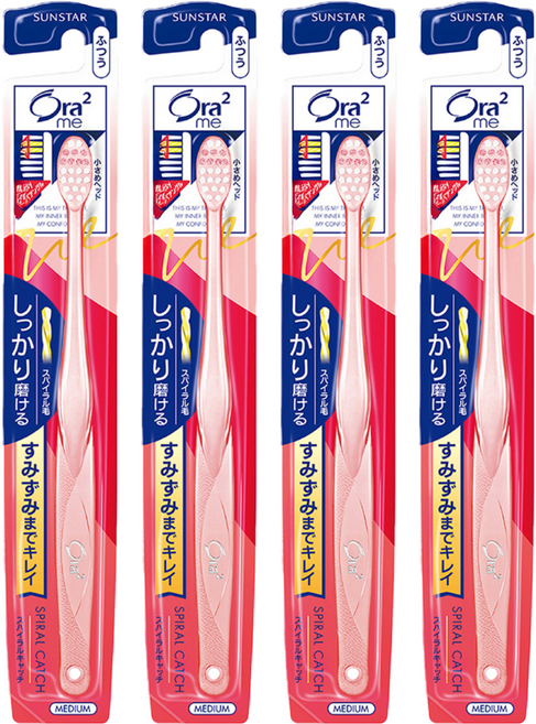 Ora2 愛樂齒 me彈力動感牙刷 中性毛 小刷頭 深入齒縫, 1入, 4支