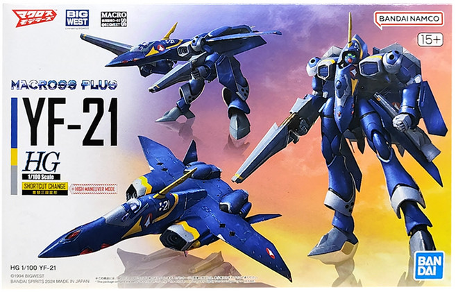 BANDAI 1/100 HG 超時空要塞 MACROSS PLUS YF 21 組裝模型, 1個