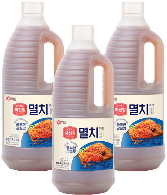 하선정 멸치 액젓, 3kg, 3개