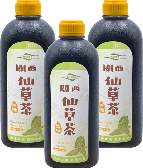 關西鎮農會 仙草茶 無糖, 960ml, 3瓶