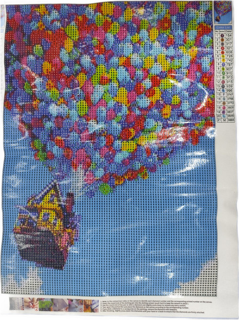 創彩 鑽石畫 ZSD3547, 鑽石畫 熱氣球, 1個