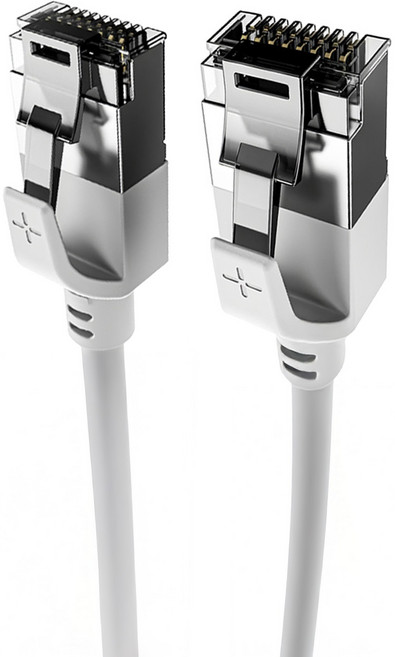 CODEWAY CAT.8 40Gbps 圓形PVC抗干擾耐用高速傳輸網路線, 7m, 白灰色, 1條