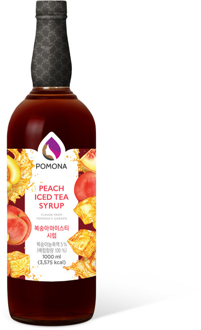 포모나 복숭아아이스티 시럽, 1L, 1개