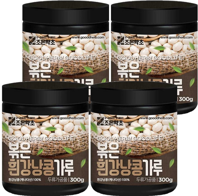 조은약초 프리미엄 볶은 흰강낭콩 가루, 4개, 300g
