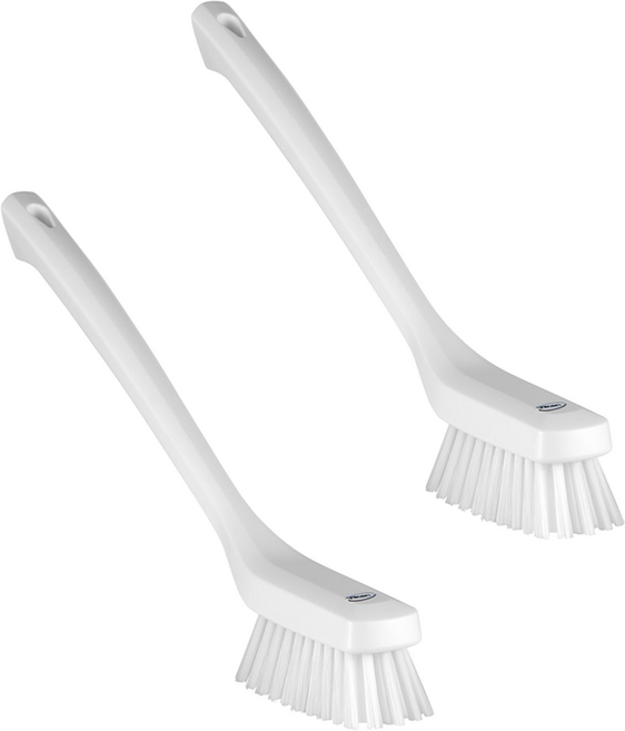 바이칸 긴자루 청소 브러쉬, 흰색, 2개
