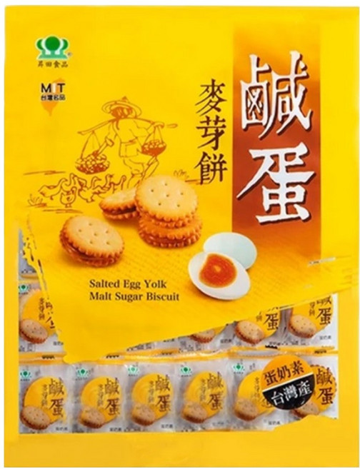 昇田食品 鹹蛋麥芽餅, 500g, 1袋
