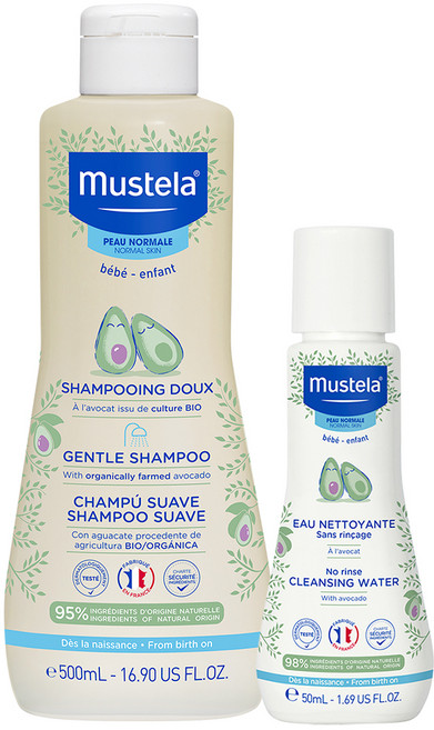 무스텔라 젠틀 샴푸 500ml + 노-린스 클렌징 워터 50ml, 1세트
