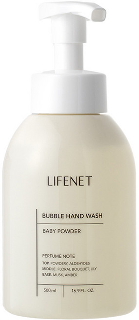 라이프넷 버블 핸드워시 베이비 파우더, 500ml, 1개