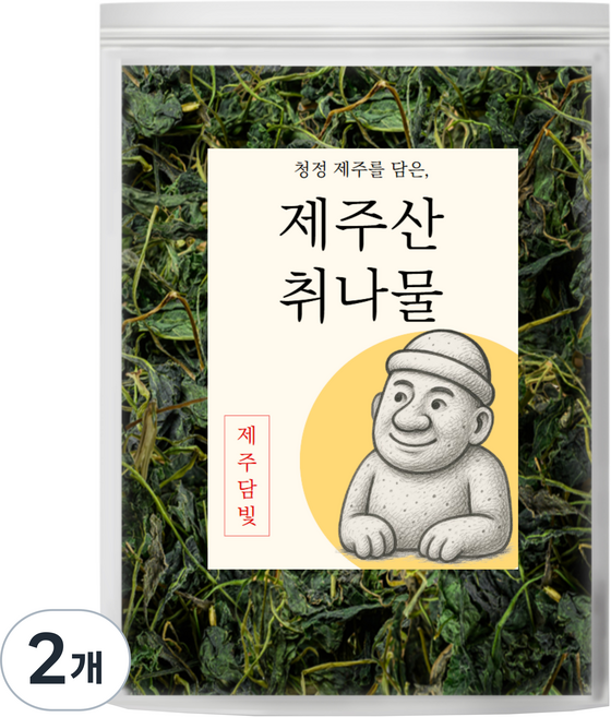 제주담빛 제주산 건취나물, 2개, 70g