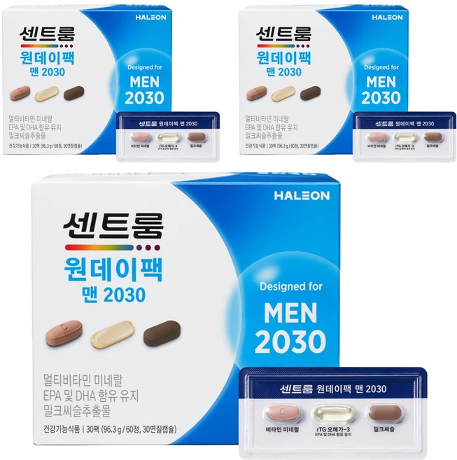 센트룸 원데이팩 맨2030, 30회분, 3개 - 쿠팡