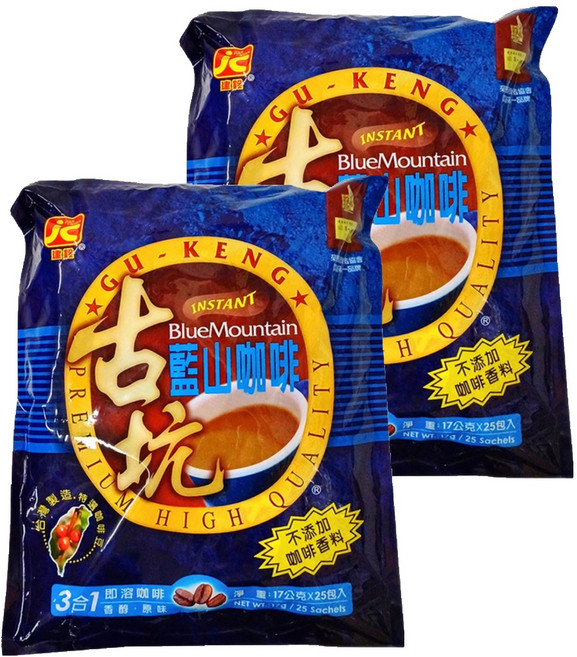 JIAN CHUAN 建銓 古坑藍山三合一咖啡, 17g, 25包, 2袋