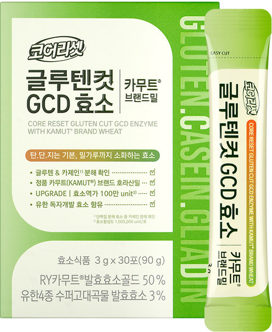 유한건강생활 글루텐컷 GCD 효소 30p, 90g, 1개