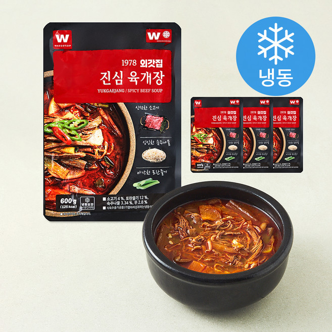 외갓집 진심 육개장 (냉동), 600g, 4개