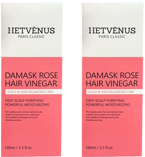 HETVÉNUS 大馬士革玫瑰頭皮淨化護髮醋, 2個, 100ml