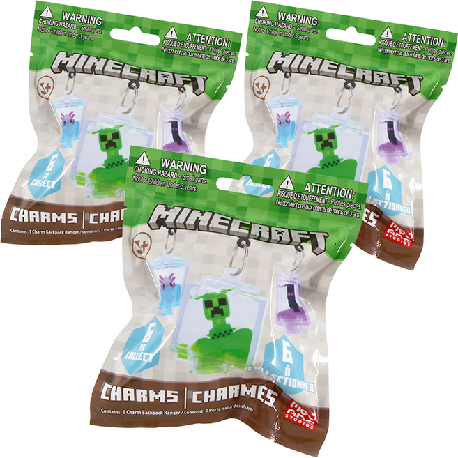 마인크래프트 워터볼 키링 게임피규어 랜덤발송, 3개