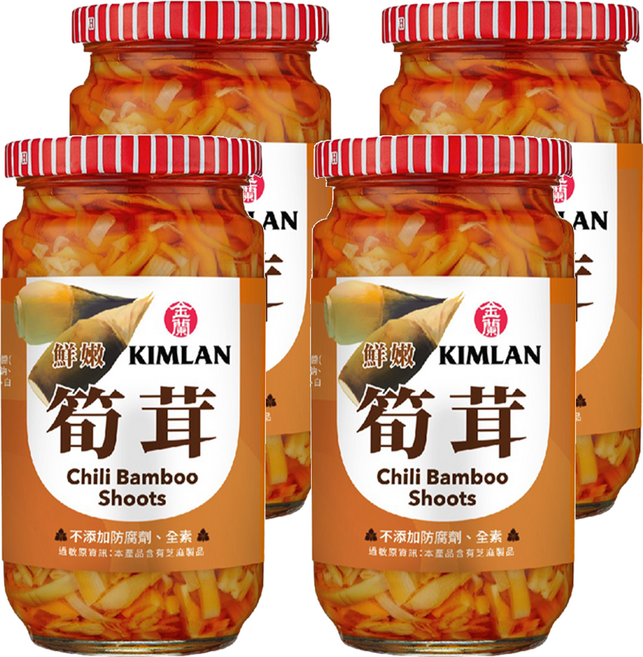 KIMLAN 金蘭 鮮嫩筍茸, 350g, 4罐