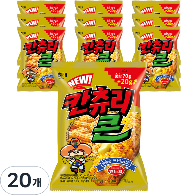 해태제과 NEW 칸츄리콘, 150g, 20개