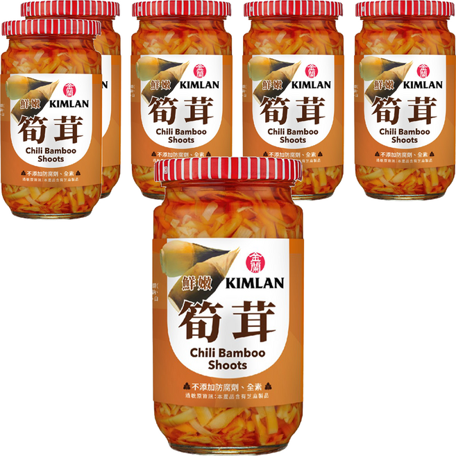 KIMLAN 金蘭 鮮嫩筍茸, 350g, 6罐