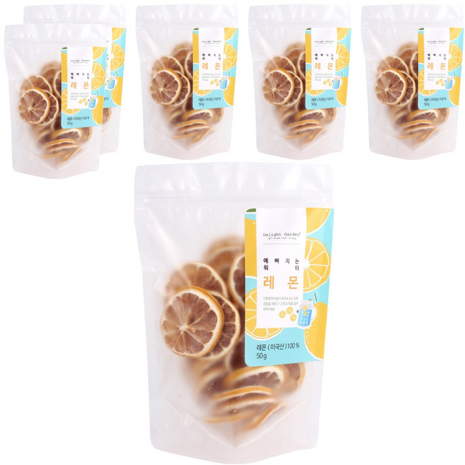 딜라잇가든 예뻐지는 워터 레몬칩, 50g, 6개