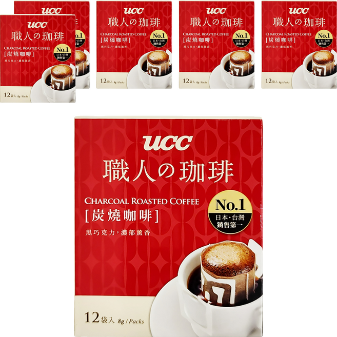 ucc 職人的珈琲 濃萃重焙濾掛式咖啡, 8g, 12包, 6盒