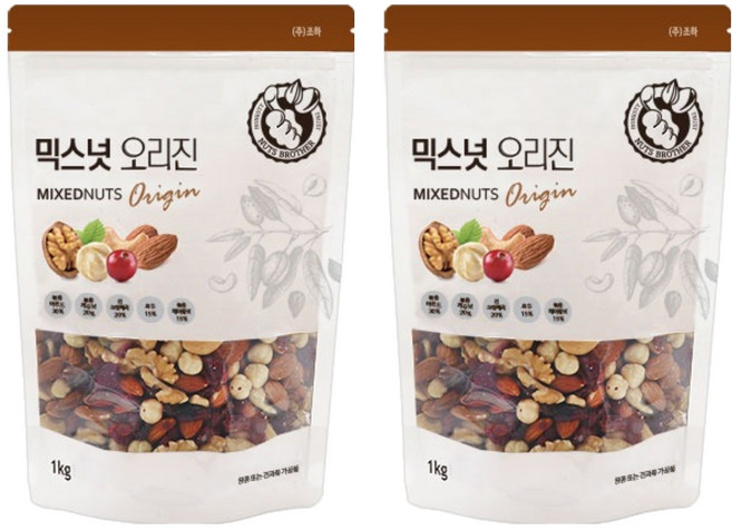 NUTS BROTHER 綜合堅果, 1kg, 2包