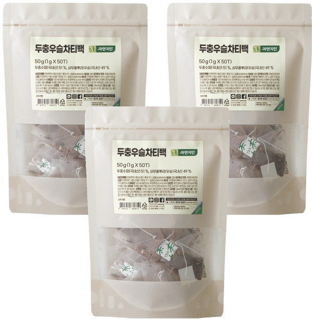 자연지인 두충우슬 차 티백, 1g, 50개입, 3개