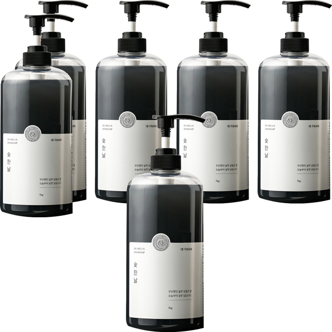 DEARCUS 1級廚房洗潔精 炭漢納, 1kg, 6個