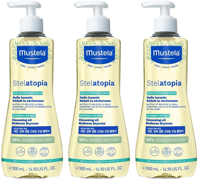 무스텔라 스텔라토피아 클렌징 오일, 500ml, 3개 - 쿠팡
